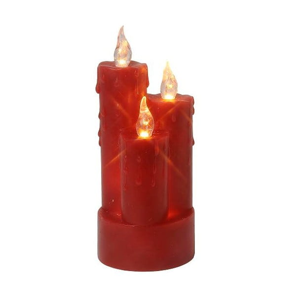 Lumânare roșie LED Best Season Wax, înălțime 19 cm