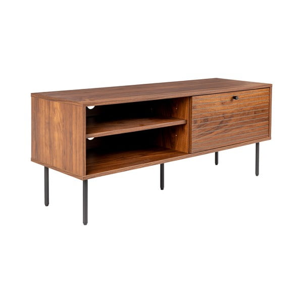 Comodă TV maro cu aspect de lemn de nuc 120x50x40 cm Stripes – White Label-image-2