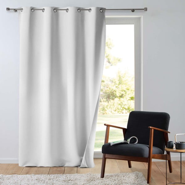 Draperie albă termoizolantă din microfibră 135x260 cm Micropolar – douceur d'intérieur-image-2