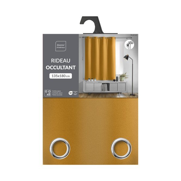 Draperie galben ocru blackout 135x180 cm Occult – douceur d'intérieur-image-2