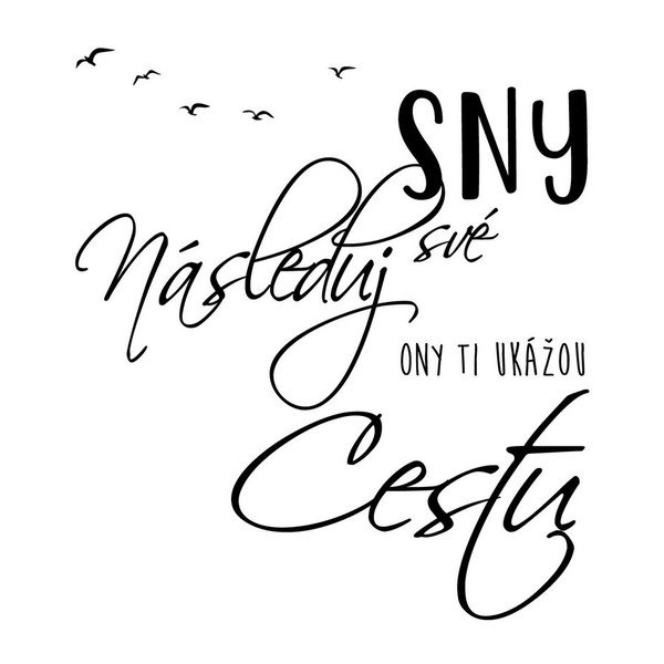Autocolant perete cu mesaje Ambiance Následuj své sny-image-2