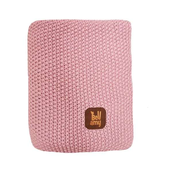 Pătură pentru copii roz din bumbac 100x80 cm Rosy - BELLAMY