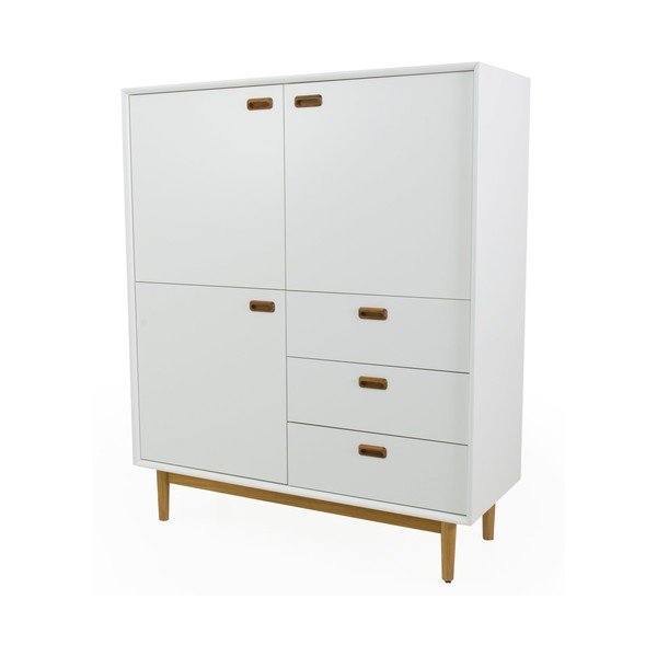 Comodă albă înaltă 114x137 cm Svea – Tenzo-image-2