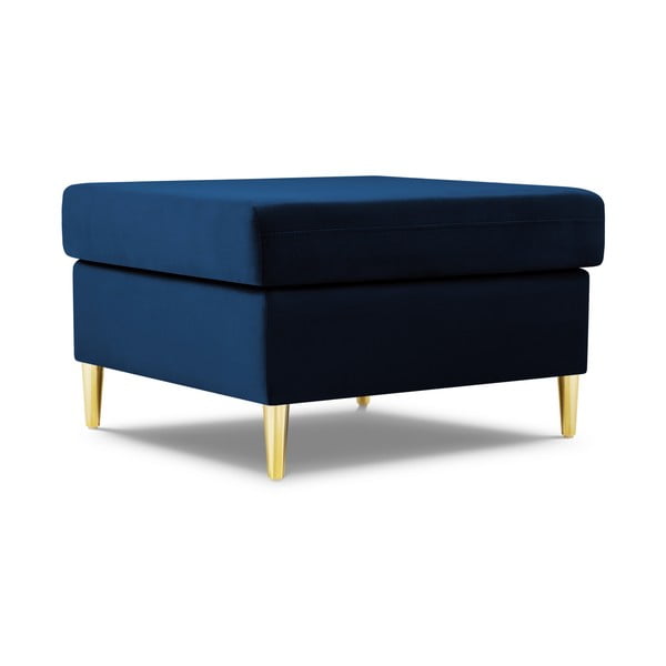 Taburet albastru cu tapițerie din catifea Kyoto – Cosmopolitan Design-image-1