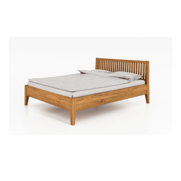 Pat dublu din lemn de stejar 200x200 cm Odys - The Beds-image-4