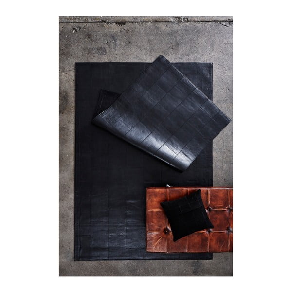 Covor din piele Fuhrhome Athens, 120 x 180 cm, negru-image-4