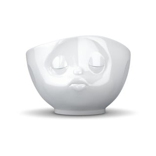 Bol din porțelan în formă de față cu sărut 58products, alb