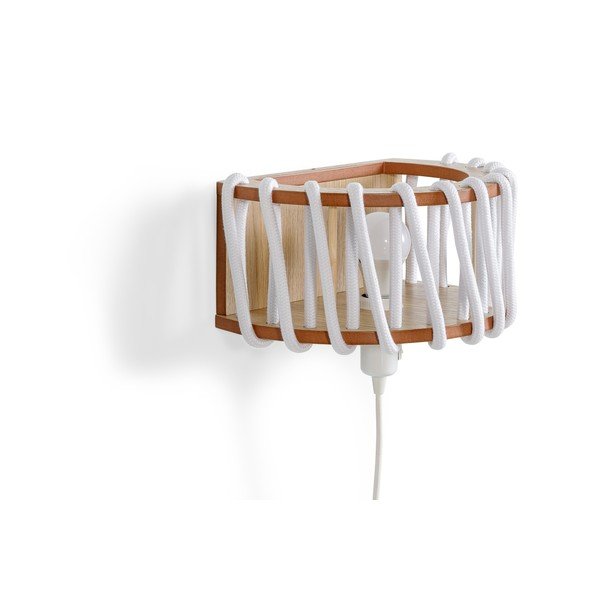 Aplică cu structură din lemn EMKO Macaron, lungime 30 cm, alb-image-3