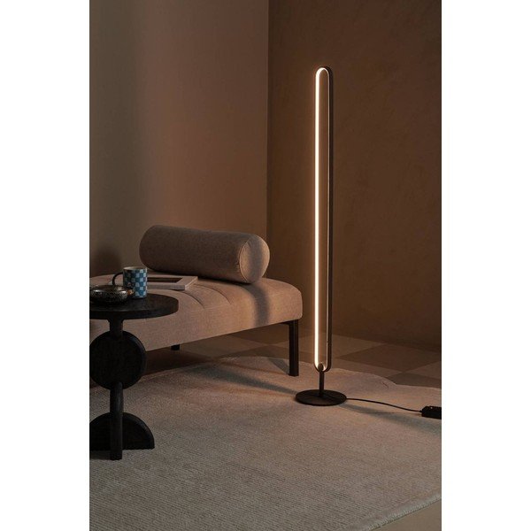 Lampadar negru mat LED cu intensitate reglabilă din metal (înălțime 130 cm) Loop – Ellos Home-image-1