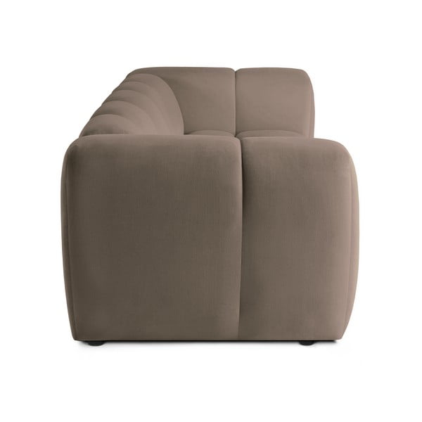 Canapea taupe cu tapițerie din catifea 225 cm Cube – Bonami Selection-image-3