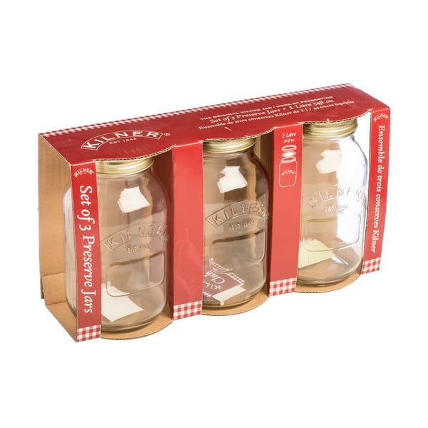 Set 3 borcane din sticlă Kilner-image-1