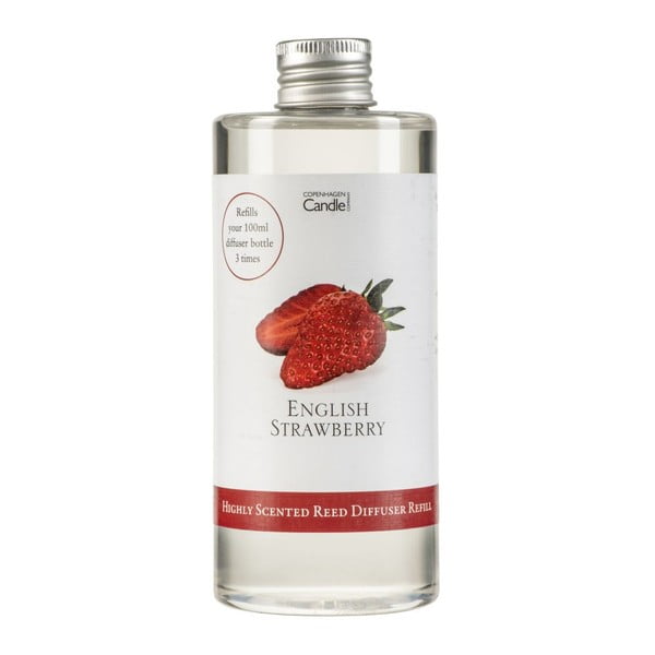 Rezervă difuzor parfum Copenhagen Candles English Strawberry Silver, 300 ml