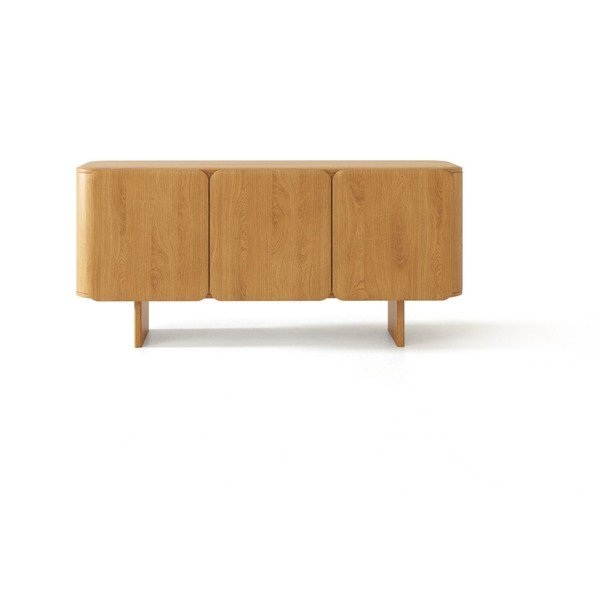 Comodă în culoare naturală din lemn de stejar 160x76x45 cm Charlotte – Micadoni -image-2