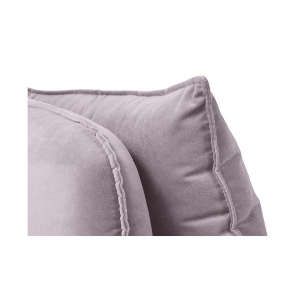 Șezlong cu tapițerie din catifea Kooko Home Lento, colț pe stânga, roz deschis-image-3