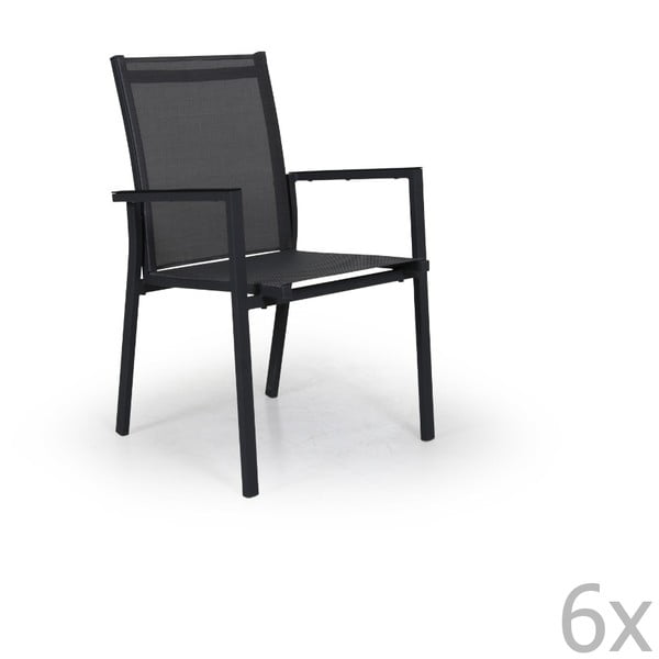 Set 6 scaune de grădină Brafab Avanti, înălțime 90 cm, negru