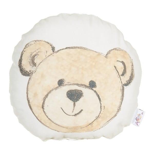 Pernă din amestec de bumbac pentru copii Mike & Co. NEW YORK Pillow Toy Bearie, 23 x 23 cm