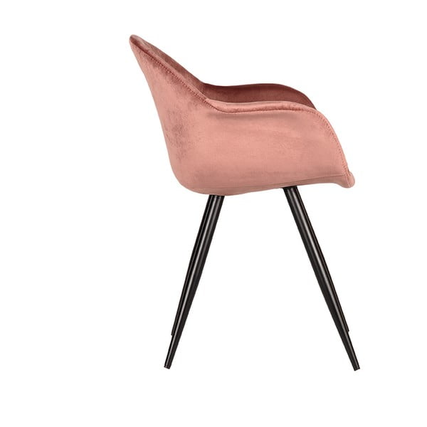 Scaune de dining roz-deschis 2 buc. din catifea Forli – LABEL51-image-2
