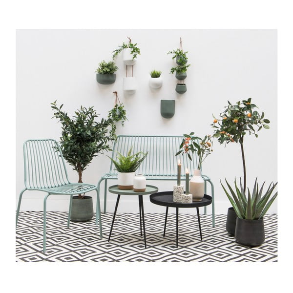 Ghiveci suspendat din ceramică PT LIVING Oval, verde mat-image-2