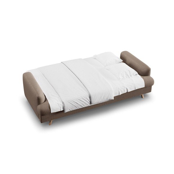 Canapea taupe extensibilă/cu spațiu de depozitare 233 cm Naomi – Micadoni -image-3