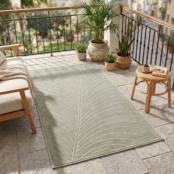 Covor tip traversă pentru interior și exterior verde 80x250 cm Nova 1204 – Ayyildiz Carpets-image-1