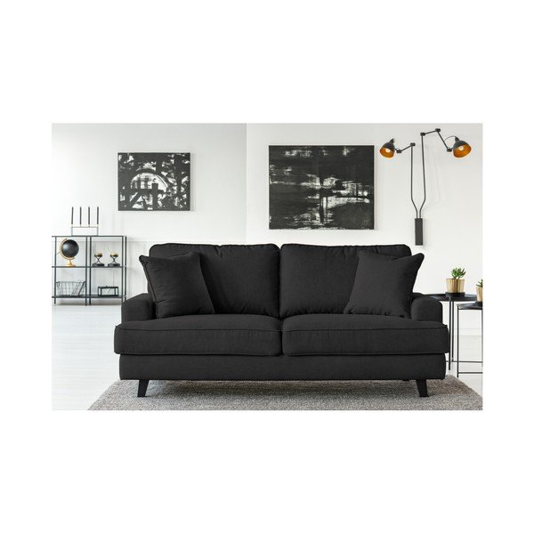 Canapea cu 3 locuri Cosmopolitan design Berlin, negru-image-3