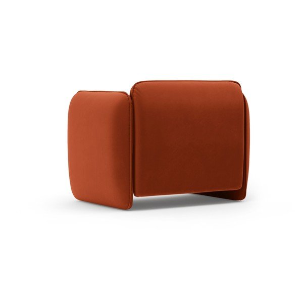 Fotoliu cărămiziu cu tapițerie din catifea Georgia – Micadoni -image-3