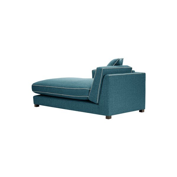 Șezlong cu spătar pe partea dreaptă Rodier Organdi, turcoaz cu tiv crem-image-3