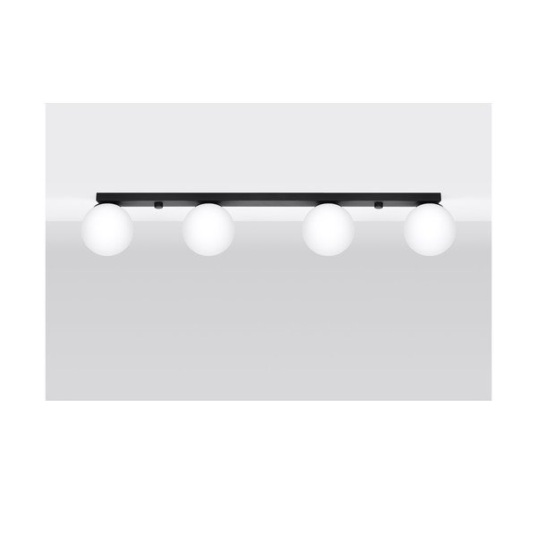 Plafonieră neagră cu abajur din sticlă ø 12 cm Umerta – Sollux-image-2