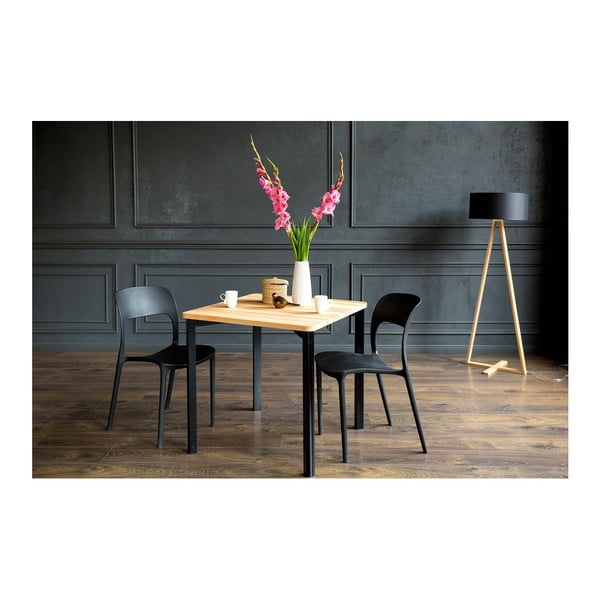 Masă cu picioare rotunjite Ragaba TRIVENTI, 120 x 80 cm, negru-image-2