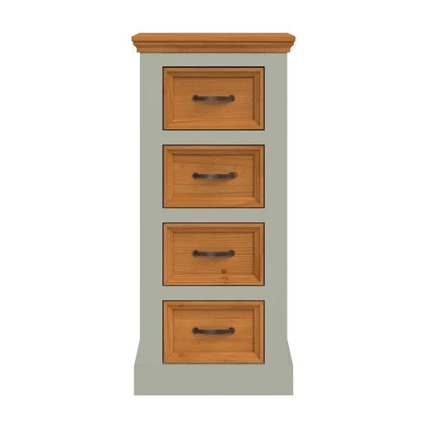 Comodă verde/în culoare naturală deschisă din lemn de pin 45x100x40 cm Selma – Støraa