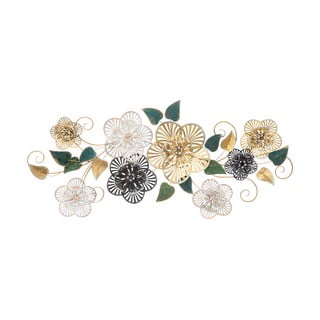 Decorațiune suspendată metalică Mauro Ferretti Campur -B-, 118 x 58 cm, motive florale