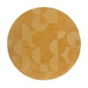 Covor galben rotund din lână ø 160 cm Gigi - Flair Rugs