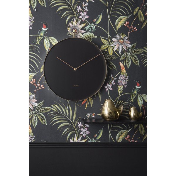 Ceas din metal pentru perete Karlsson Hook, ø 34 cm, negru-image-1