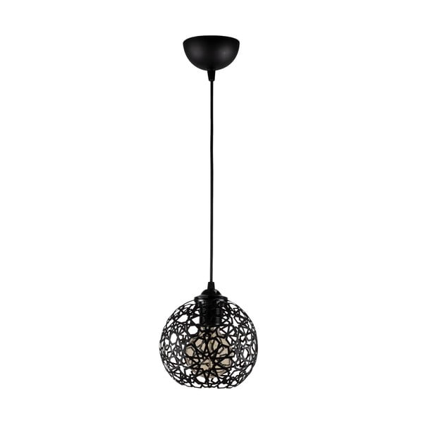 Lustră neagră cu abajur din metal ø 17 cm Fellini – Opviq lights-image-2