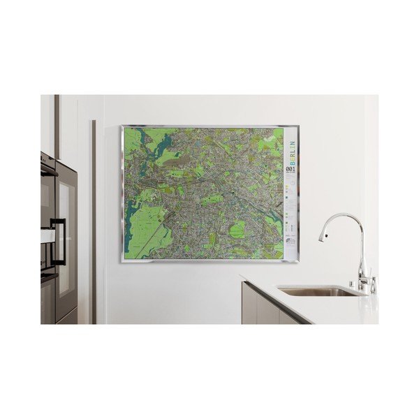Harta Berlinului Street Map, 130 x 100 cm, verde, magnetică-image-3