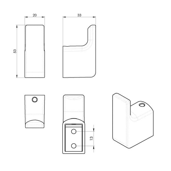 Cârlige aurii 2 buc. de montat pe perete din metal Gedy Pirenei – Sapho-image-2