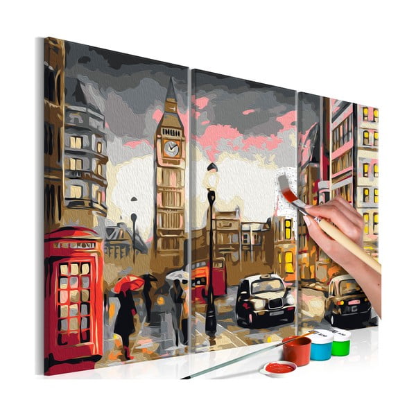 Set de pânze, vopseluri şi perii DIY Artgeist London Streets, 60 x 40 cm