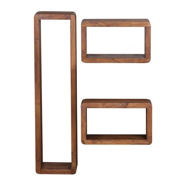 Set 3 rafturi suspendate din lemn masiv de palisandru Skyport BOHA-image-2