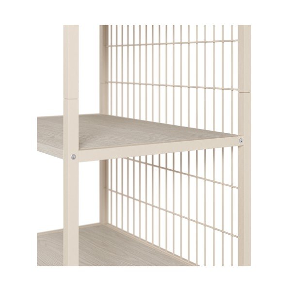 Bibliotecă crem din oțel 60x179,5x40 cm Amara – Marckeric-image-4