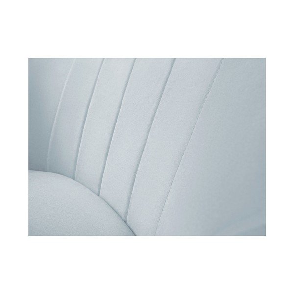 Fotoliu cu tapițerie din catifea Mazzini Sofas Sardaigne, albastru deschis-image-4