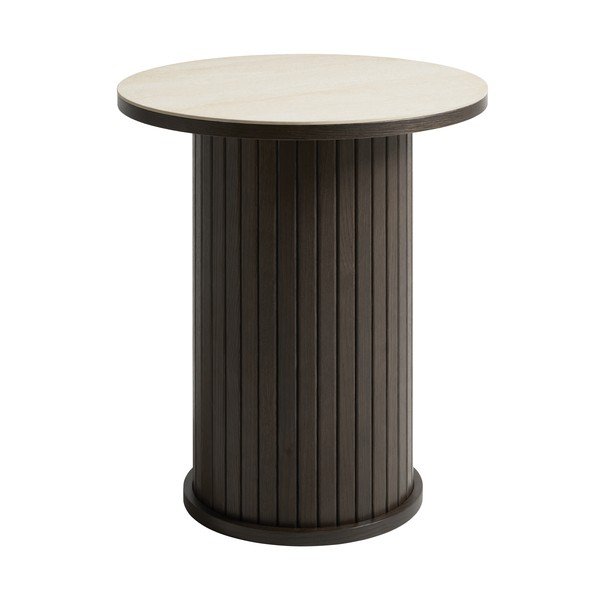 Măsuță auxiliară rotundă cu blat ceramic ø 50 cm Enna – Unique Furniture