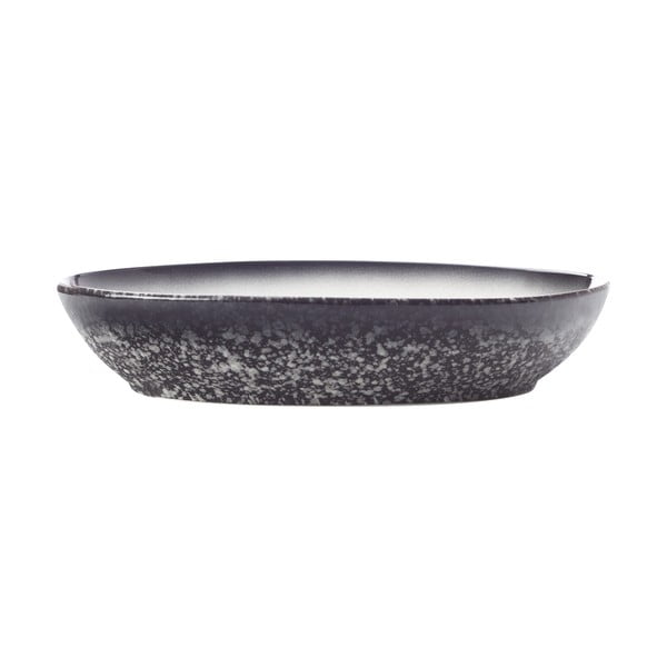 Bol oval din ceramică Maxwell & Williams Caviar, lungime 30 cm, alb - negru