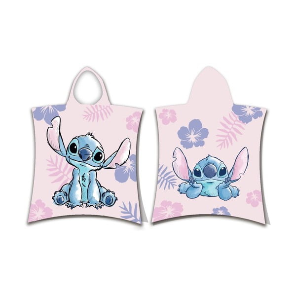 Poncho pentru copii roz deschis din bumbac Lilo and Stitch – Jerry Fabrics