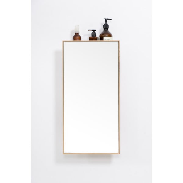 Dulăpior cu oglindă din lemn de stejar în culoare naturală 31x61,5 cm Slimline - Wireworks-image-3