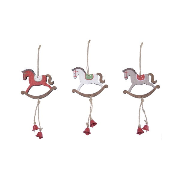 Set de 3 ornamente suspendate în formp de căluți Ego Dekor
