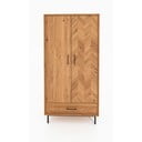 Șifonier din lemn de stejar 97x196 cm Abies – The Beds