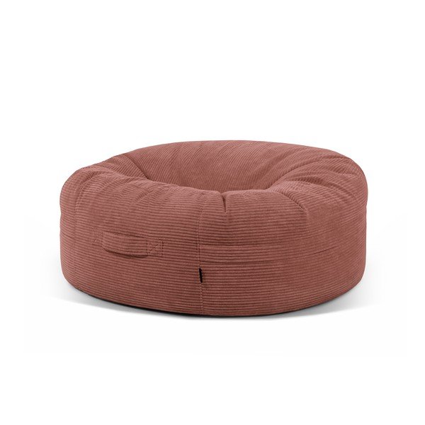Fotoliu bean bag cărămiziu cu tapițerie din catifea reiată Roll 135 – SLOWDOWN