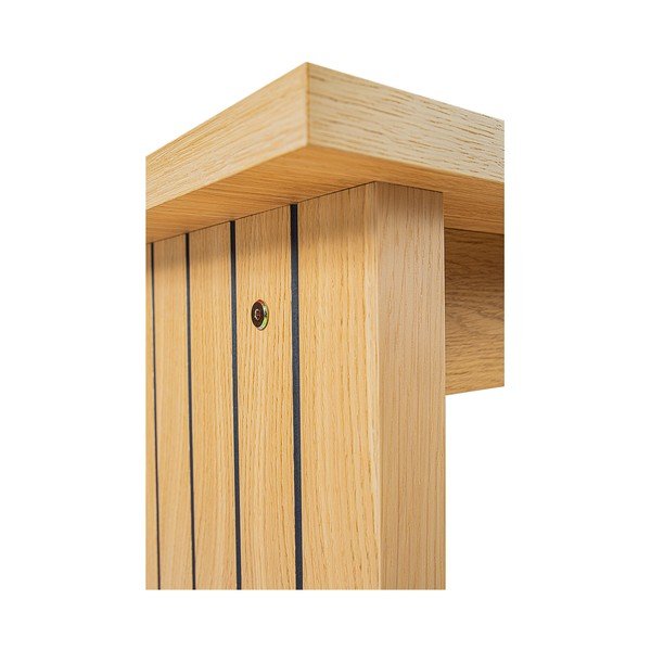 Măsuță de cafea în culoare naturală cu blat cu aspect de lemn de stejar 60x120 cm Stripe – Woodman-image-1