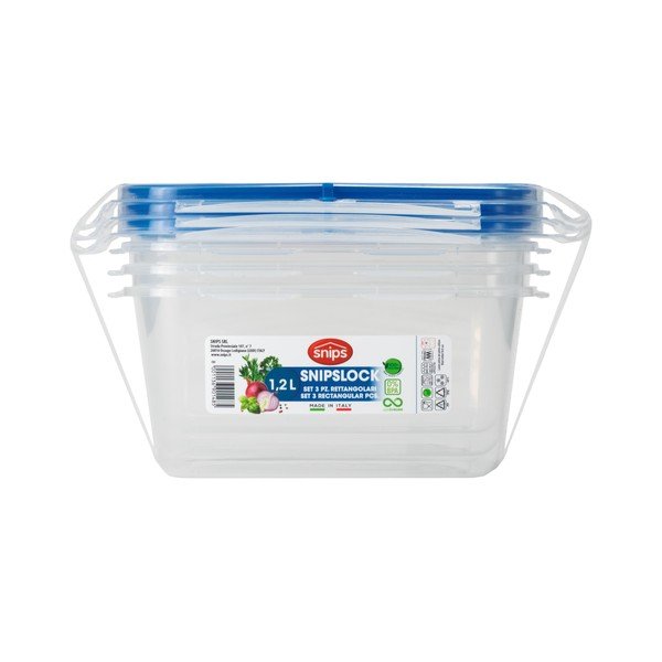 Set 3 cutii pentru alimente Snips, 1,2 l-image-4