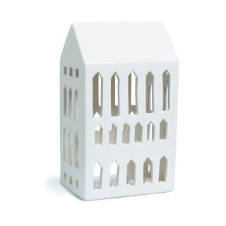 Sfeșnic din ceramică Kähler Design Urbania Lighthouse Church, alb